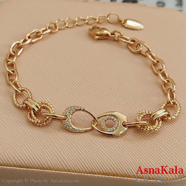 دستبند شوپینگ طلایی کد DSB181599W