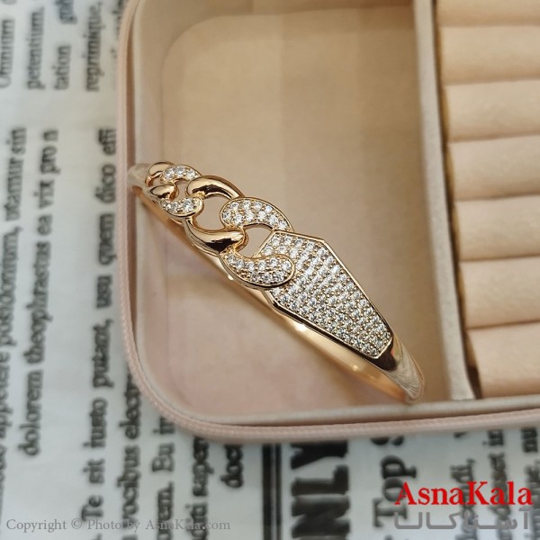 بنگل شوپینگ نگیندار طلایی کد DSB181605W