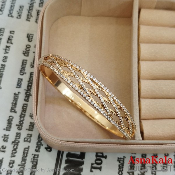 بنگل شوپینگ نگیندار طلایی کد DSB181614W