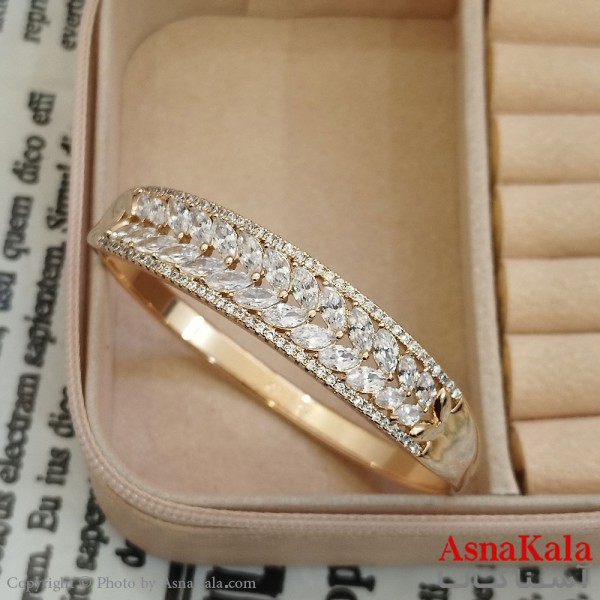 بنگل شوپینگ نگیندار طلایی کد DSB181616W