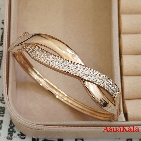 بنگل شوپینگ نگیندار طلایی کد DSB181618W