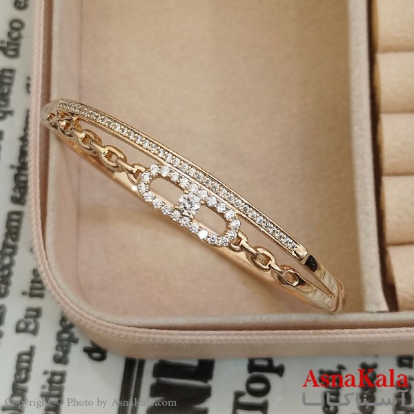 بنگل شوپینگ نگیندار طلایی کد DSB181619W