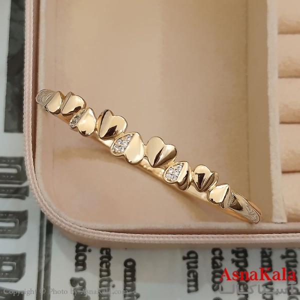 بنگل شوپینگ نگیندار طلایی کد DSB181623W