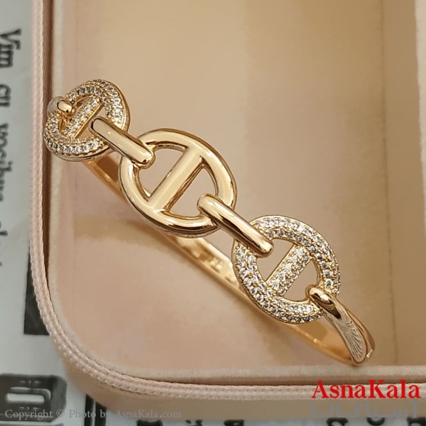 بنگل شوپینگ نگیندار طلایی کد DSB181624W