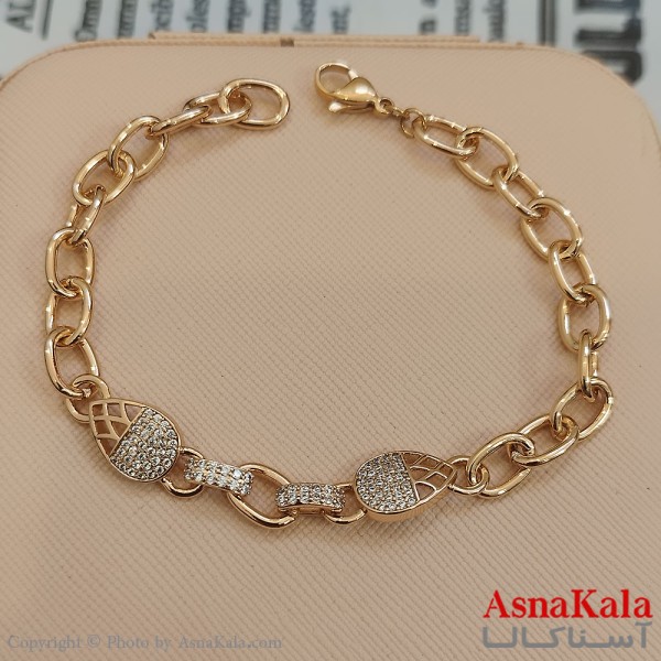 دستبند شوپینگ طلایی کد DSB181627W