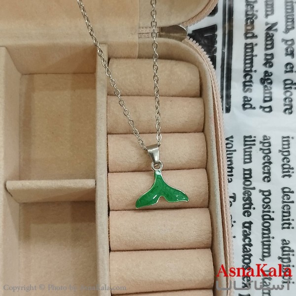 گردنبند استیل زنانه دم وال کد GNB162371W