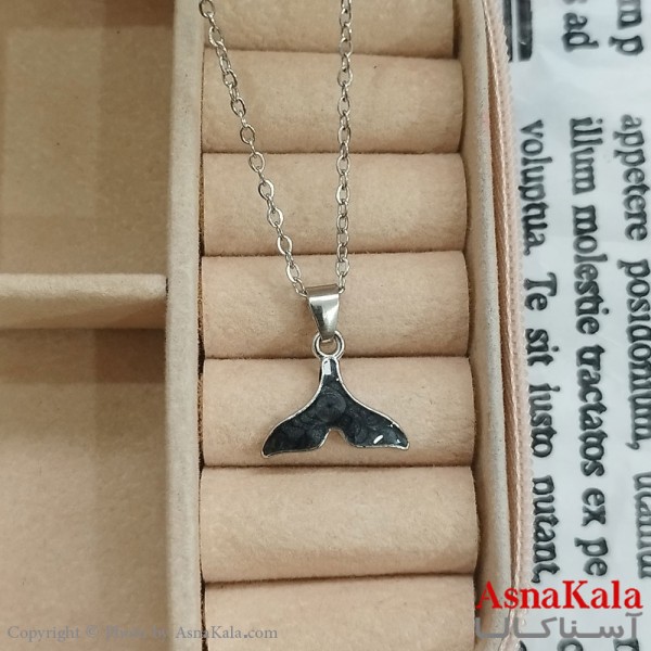 گردنبند استیل زنانه دم وال کد GNB162373W