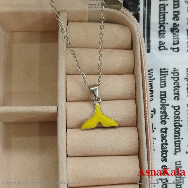 گردنبند استیل زنانه دم وال کد GNB162374W