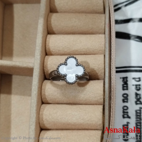 انگشتر زنانه استیل مینیمال مدل ونکلیف فری سایز  رنگ نقره ای کد ANG191185W