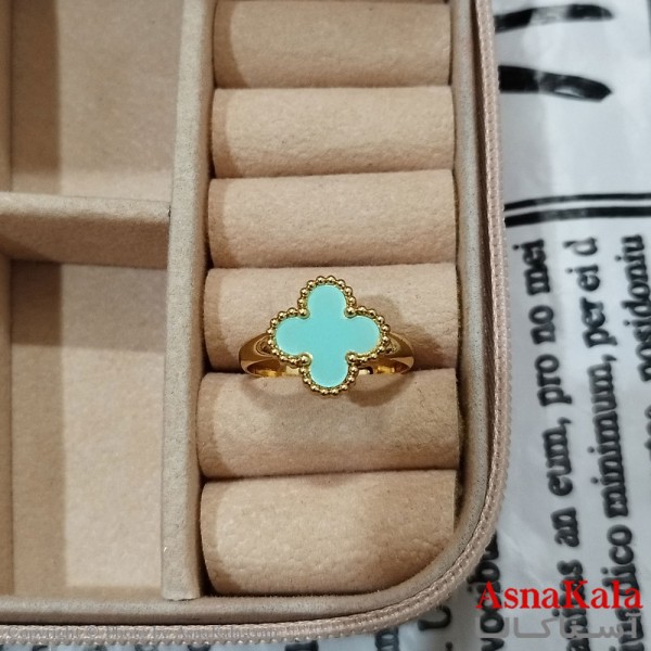 انگشتر زنانه استیل مینیمال مدل ونکلیف فری سایز  رنگ طلایی کد ANG191197W