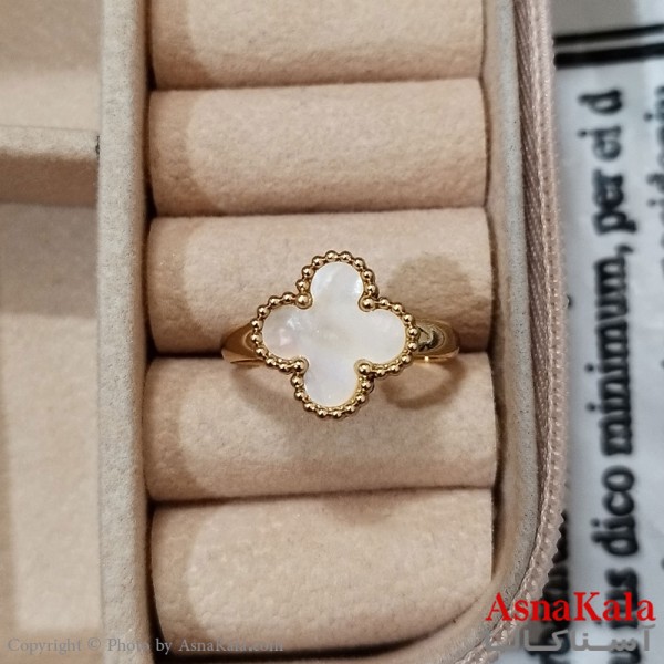 انگشتر زنانه استیل مینیمال مدل ونکلیف فری سایز  رنگ طلایی کد ANG191204W