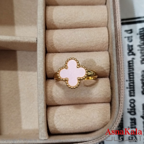 انگشتر زنانه استیل مینیمال مدل ونکلیف فری سایز  رنگ طلایی کد ANG191206W