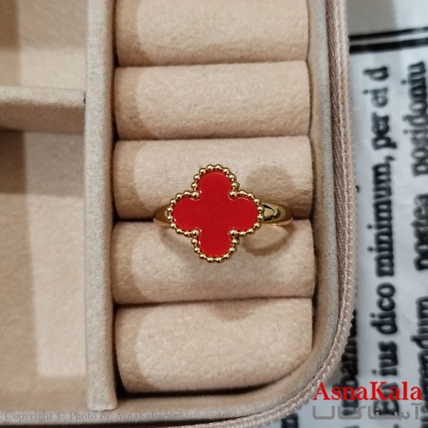 انگشتر زنانه استیل مینیمال مدل ونکلیف فری سایز  رنگ طلایی کد ANG191207W