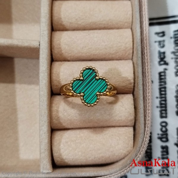 انگشتر زنانه استیل مینیمال مدل ونکلیف فری سایز  رنگ طلایی کد ANG191208W