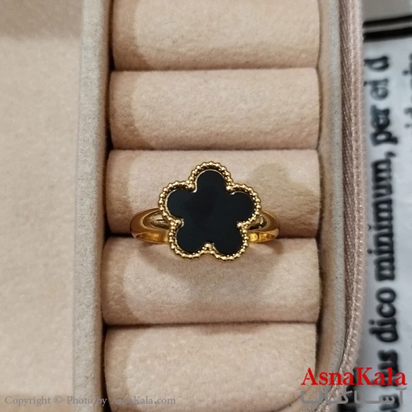 انگشتر زنانه استیل مینیمال مدل ونکلیف فری سایز  رنگ طلایی کد ANG191210W