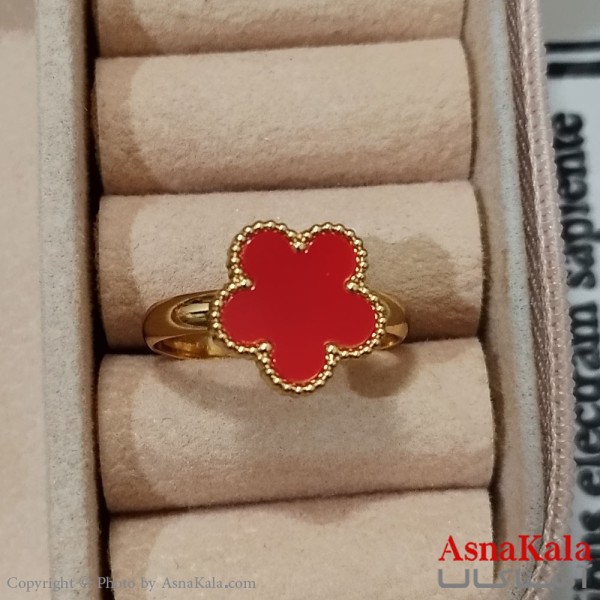 انگشتر زنانه استیل مینیمال مدل ونکلیف فری سایز  رنگ طلایی کد ANG191211W