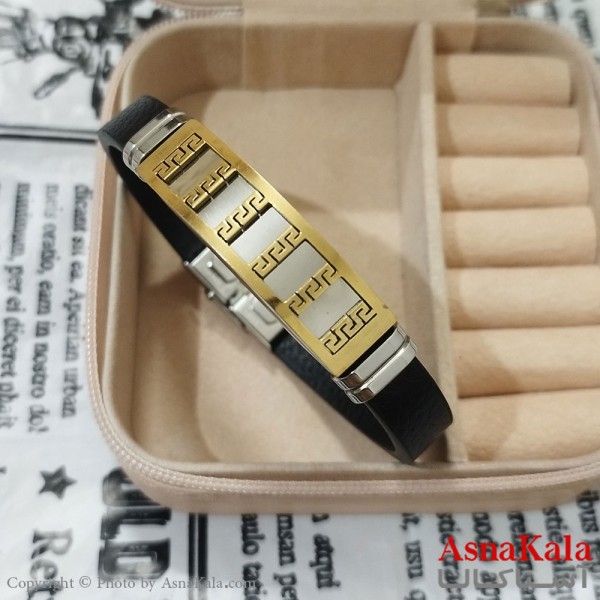 دستبند چرم مردانه  مدل ورساچه کد DSB181659W