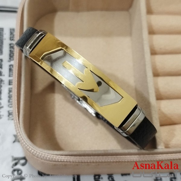 دستبند چرم مردانه  مدل فلش کد DSB181660W