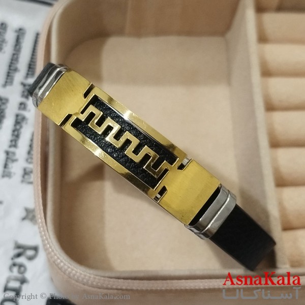 دستبند چرم مردانه  مدل ورساچه کد DSB181667W
