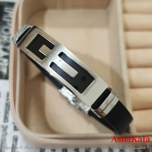 دستبند چرم مردانه  مدل  صلیب  کد DSB181676W