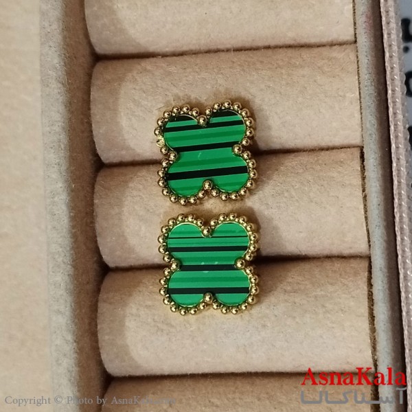 گوشواره استیل زنانه ونکلیف رنگ طلایی کد GSH152159W