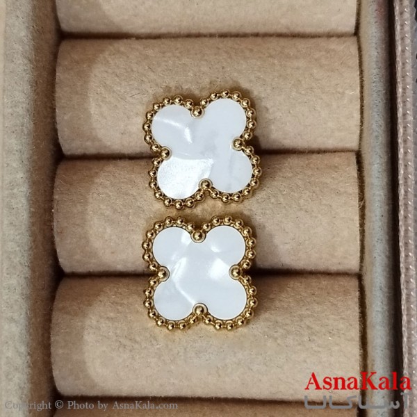 گوشواره استیل زنانه ونکلیف رنگ طلایی کد GSH152160W
