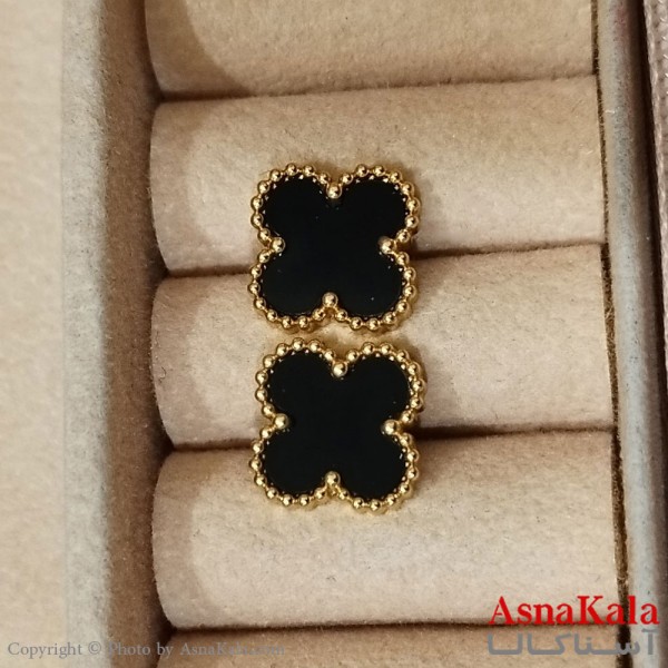 گوشواره استیل زنانه ونکلیف رنگ طلایی کد GSH152161W