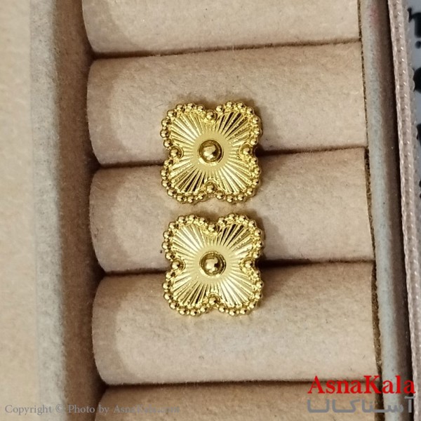 گوشواره استیل زنانه ونکلیف رنگ طلایی کد GSH152162W