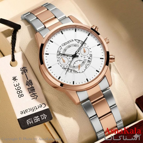 ساعت مردانه جنوا دارای روزشمار موتورکوارتز کد WTCH11412W
