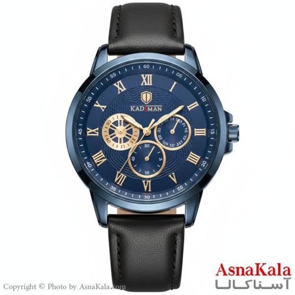 ساعت مردانه کیدمن سه موتور فول تایم، شمارش معکوس، دارای روز شمار، بندچرم اصل  کد WTCH11423W