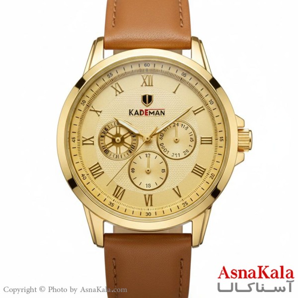 ساعت مردانه کیدمن سه موتور فول تایم، شمارش معکوس، دارای روز شمار، بندچرم اصل  کد WTCH11425W