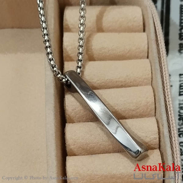 گردنبند اسپورت مکعبی استیل کد GNB162476W
