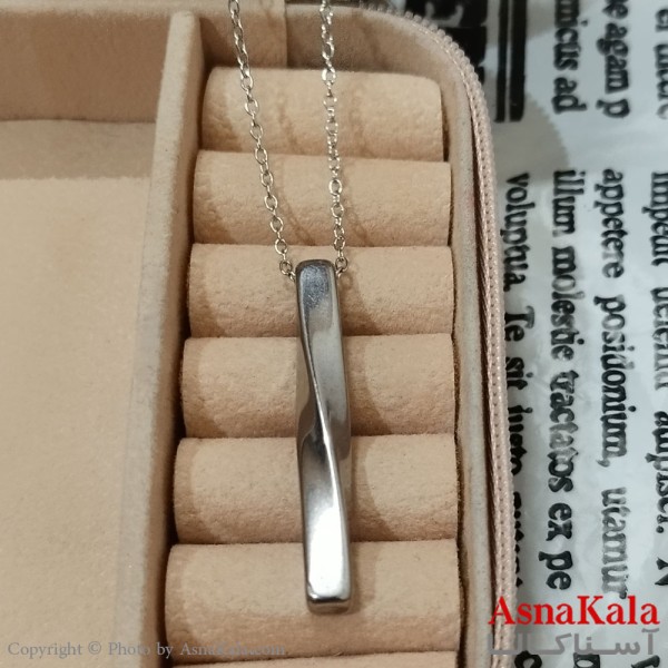 گردنبند اسپورت مکعبی استیل کد GNB162477W