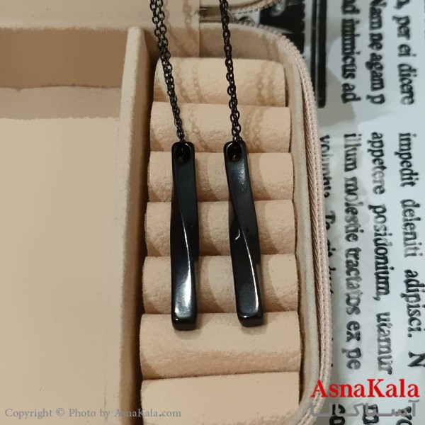 گردنبند ست مکعبی استیل کد GNB162480W