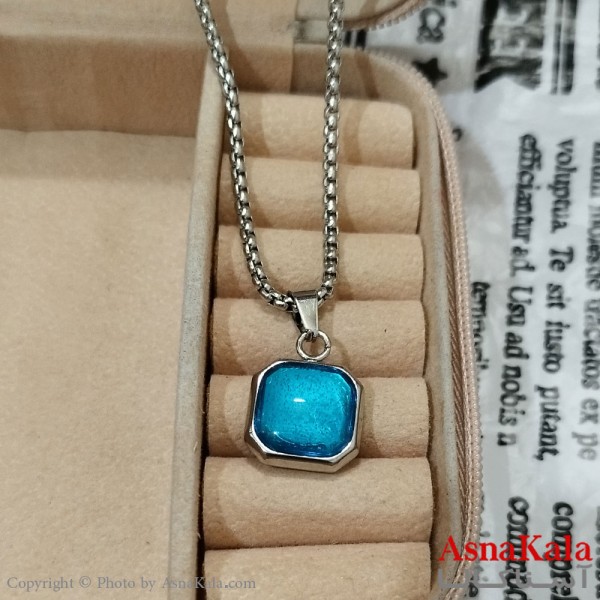 گردنبند اسپورت مدل مربع استیل کد GNB162489W