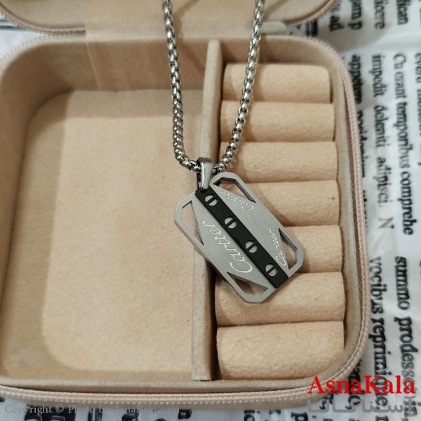گردنبند مردانه استیل مدل کارتیر کد GNB162493W