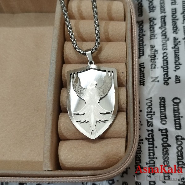 گردنبند مردانه استیل مدل عقاب کد GNB162494W