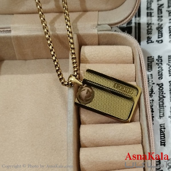 گردنبند مردانه استیل مدل گوچی کد GNB162506W