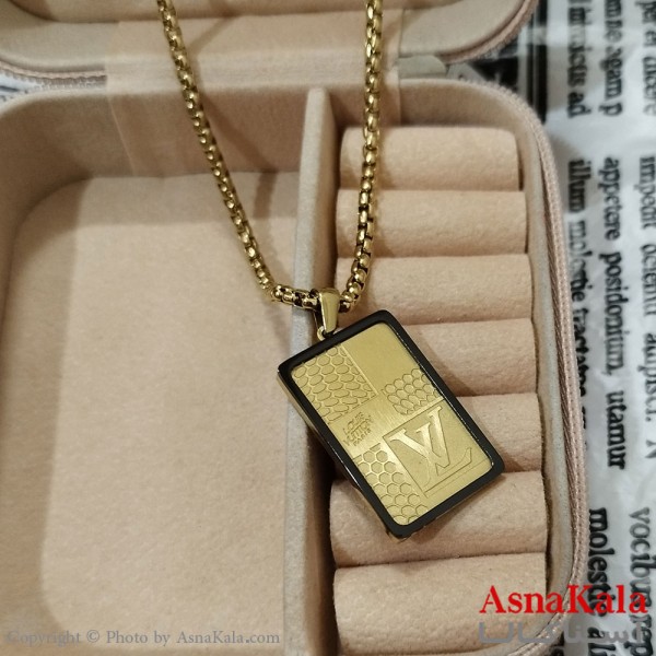 گردنبند مردانه استیل مدل لویی ویتون کد GNB162507W