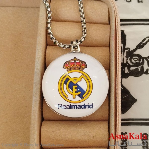 گردنبند مردانه استیل تیم فوتبال رئال مادرید کد GNB162513W