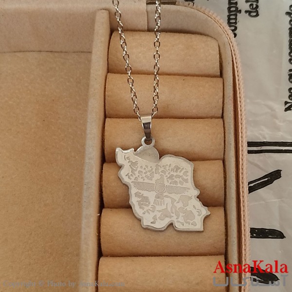 گردنبند مردانه استیل مدل فروهر کد GNB162522W