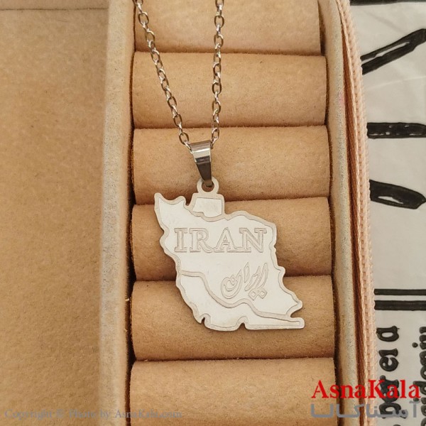 گردنبند مردانه استیل مدل ایران کد GNB162524W