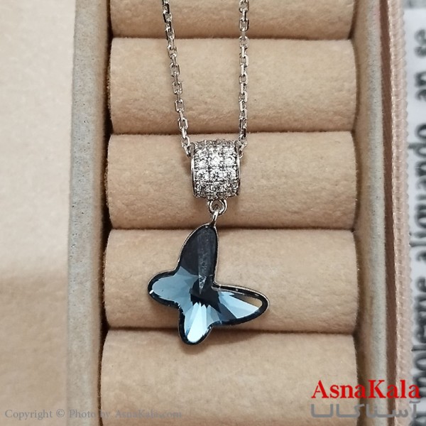 گردنبند زنانه سواروسکی  با کارت گارانتی و جعبه بگ سواروفسکی کد GNB162548W