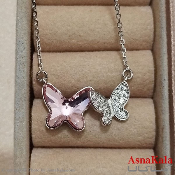 گردنبند زنانه سواروسکی  با کارت گارانتی و جعبه بگ سواروفسکی کد GNB162549W