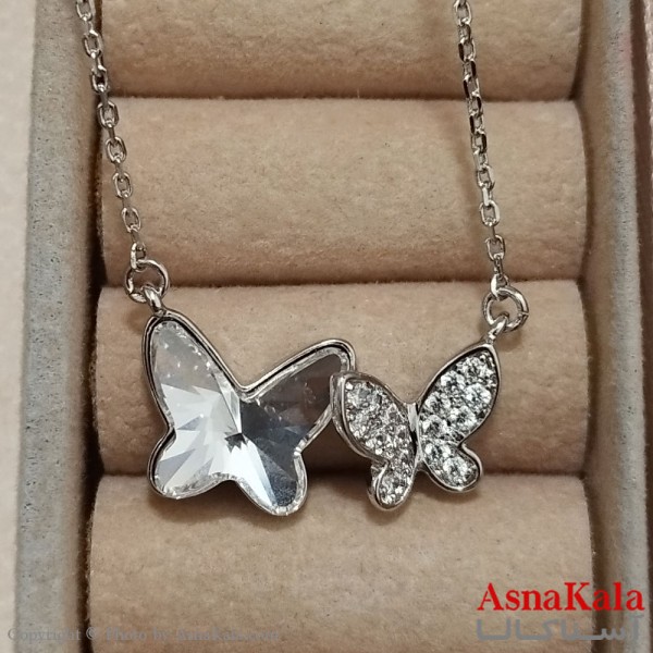 گردنبند زنانه سواروسکی  با کارت گارانتی و جعبه بگ سواروفسکی کد GNB162550W