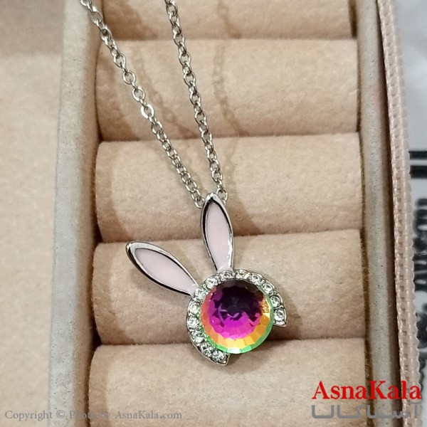 گردنبند زنانه سواروسکی  با کارت گارانتی و جعبه بگ سواروفسکی کد GNB162559W