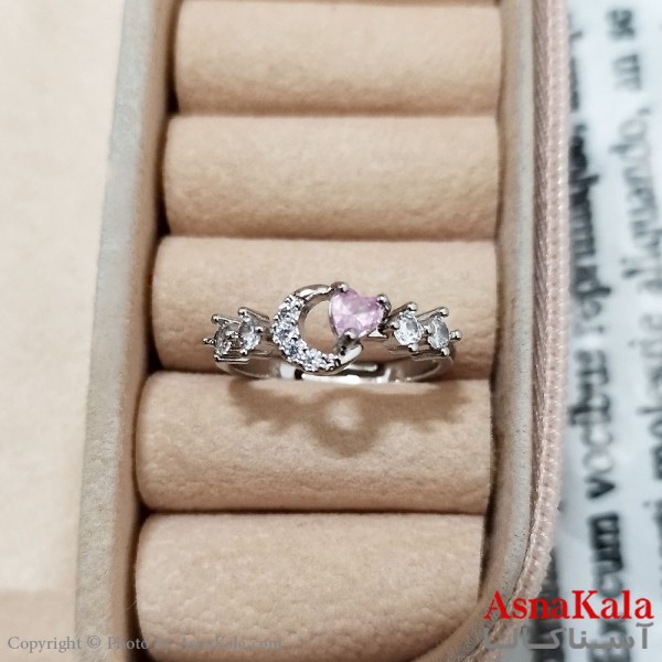 انگشتر زنانه استیل مینیمال فری سایز رنگ نقره ای کد ANG191223W