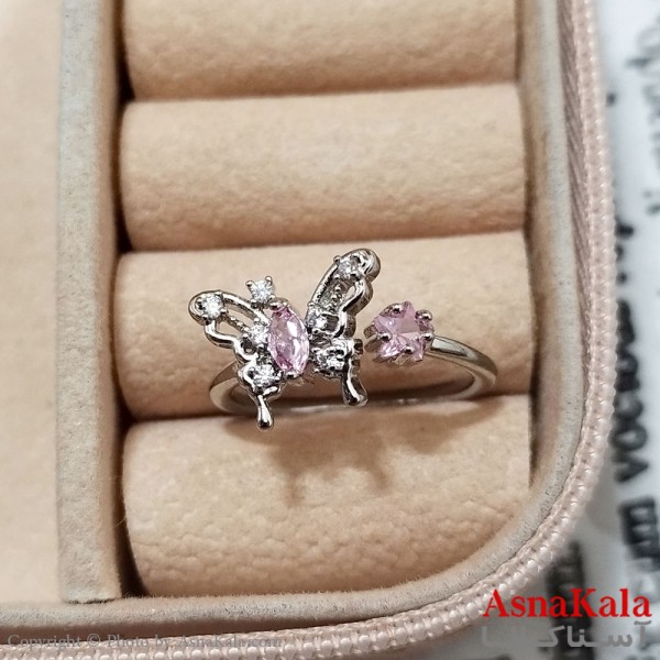 انگشتر زنانه استیل مینیمال فری سایز رنگ نقره ای کد ANG191233W