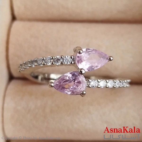 انگشتر زنانه فری سایز رنگ نقره ای کد ANG191323W