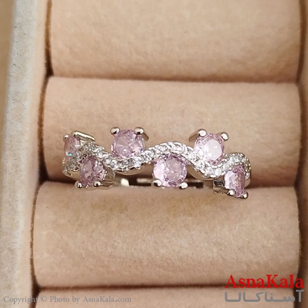 انگشتر زنانه فری سایز رنگ نقره ای کد ANG191324W